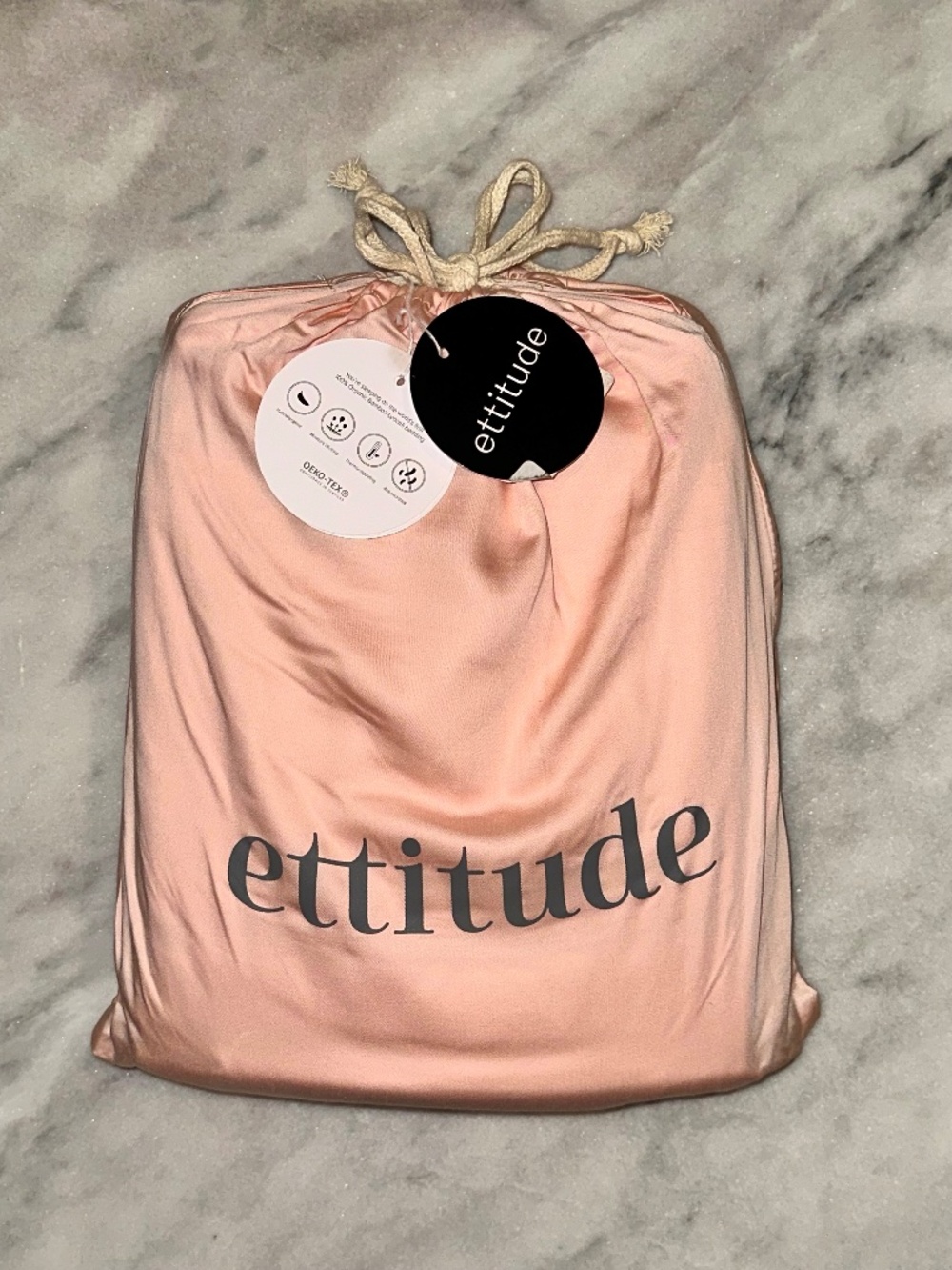 NEW, ETTITUDE Signature Bamboo Sheet set, Queen, Cloud Pink
